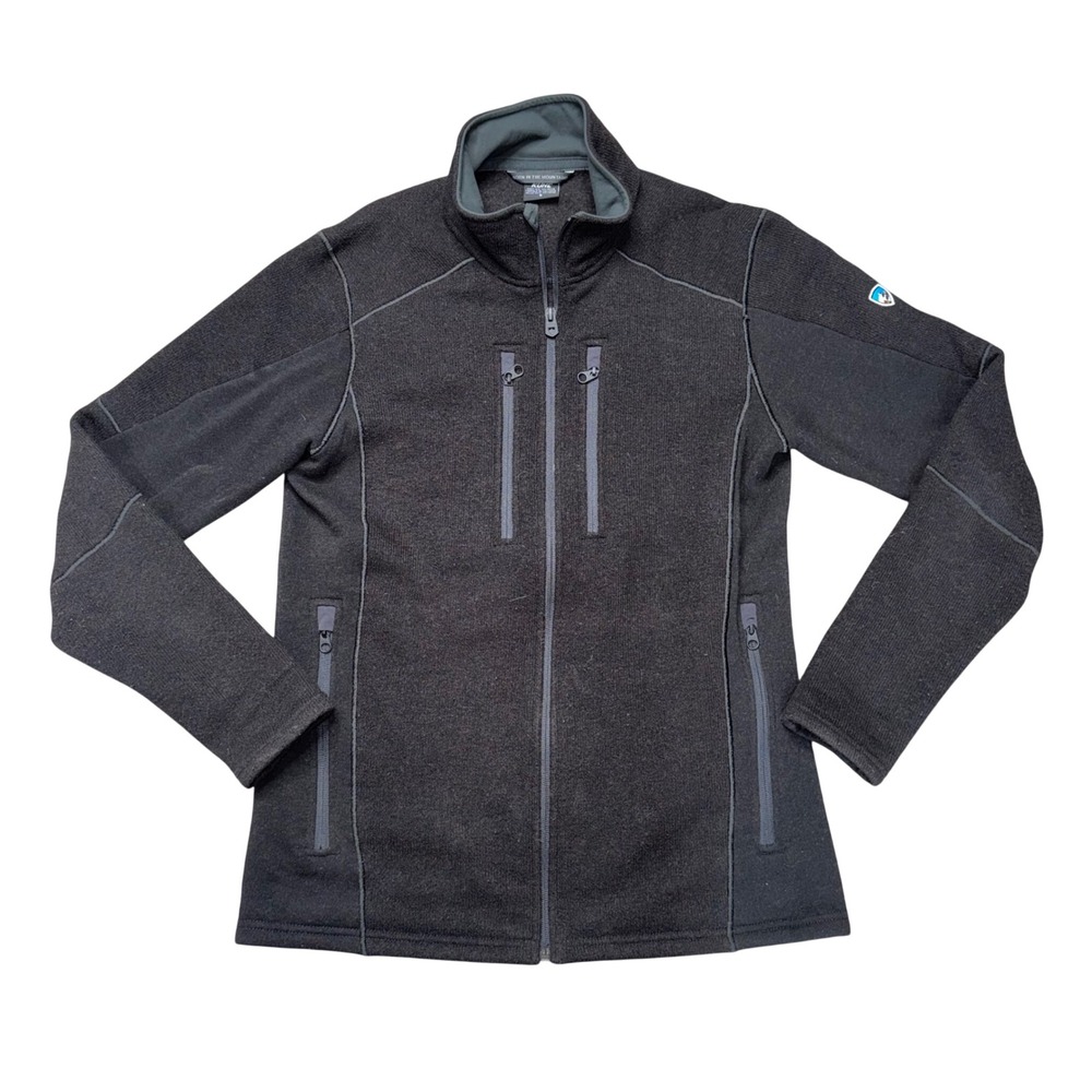 Kuhl Interceptr Fleece Jacket Mens Small Black Excellent Full Zip Outdoor Layer